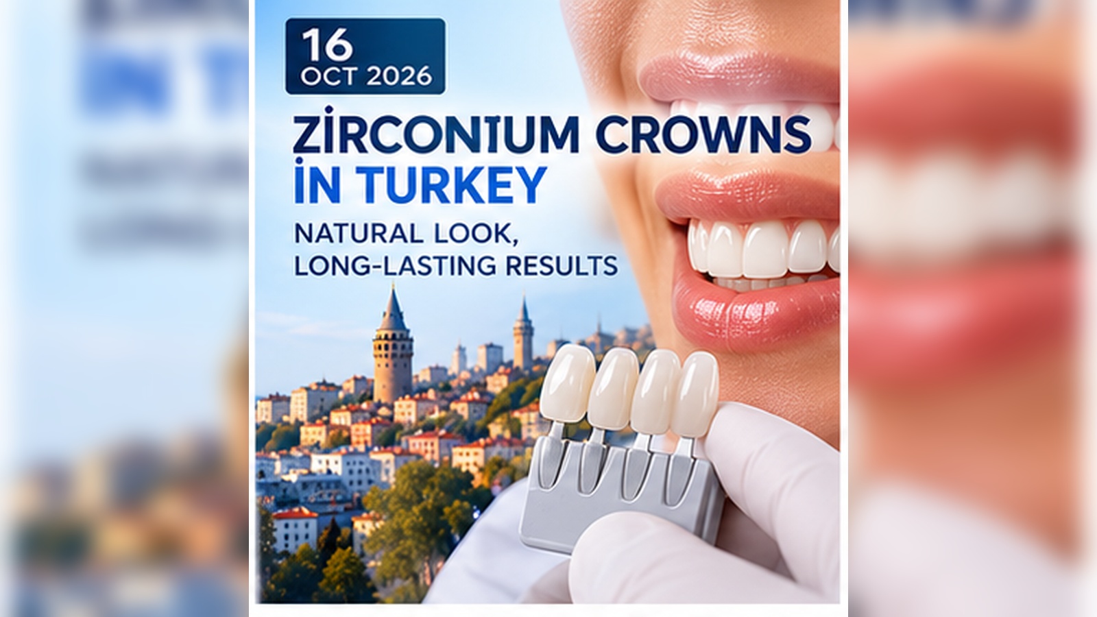 Zirconium crowns in Turkey natural aesthetic dental treatment