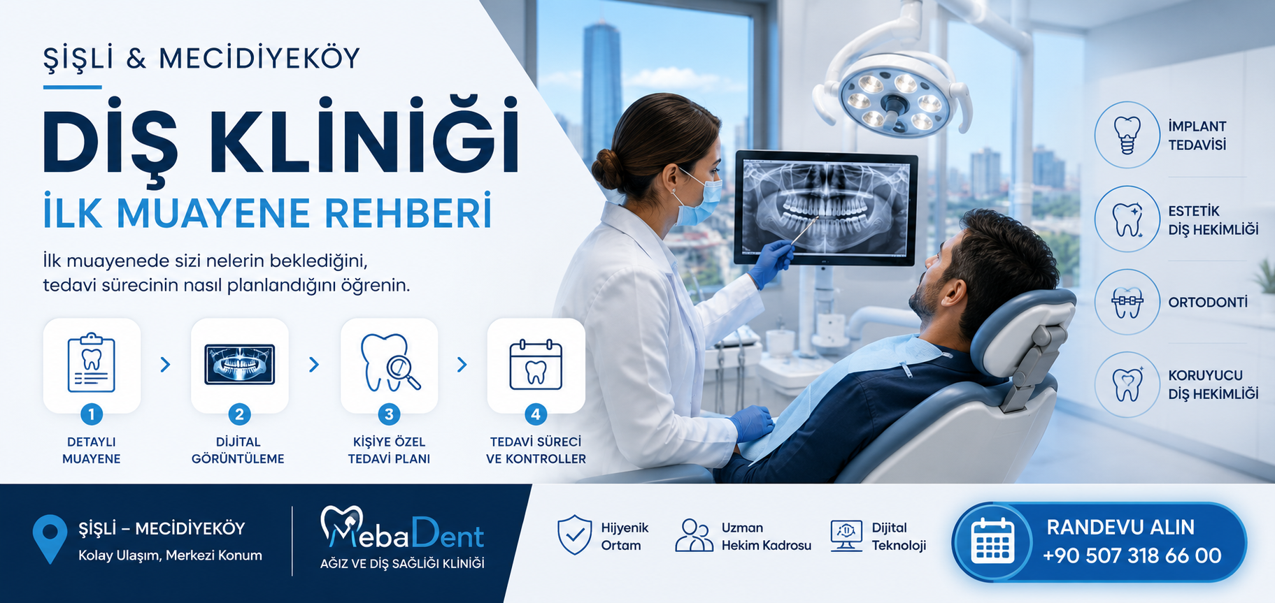 Şişli ve Mecidiyeköy Diş Kliniği Arayanlar İçin İlk Muayene Rehberi